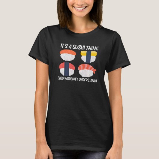 Cool Sushi For Men Women Japanese Sashimi Seafood T-Shirt (Vorderseite)