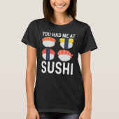 Cool Sushi For Men Women Japanese Sashimi Seafood  T-Shirt (Vorderseite)
