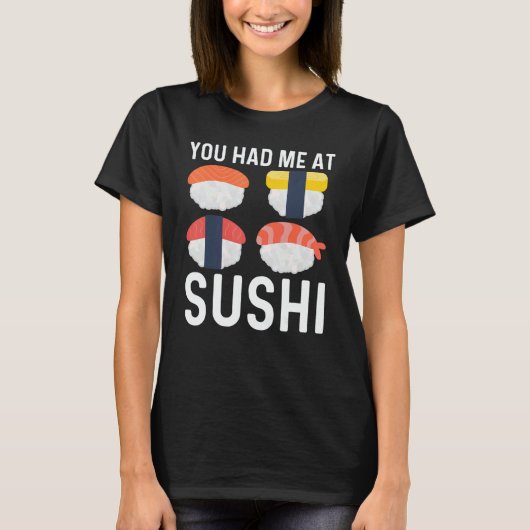 Cool Sushi For Men Women Japanese Sashimi Seafood T-Shirt (Vorderseite)