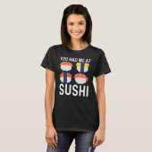 Cool Sushi For Men Women Japanese Sashimi Seafood T-Shirt (Vorne ganz)
