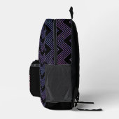 Cool Sweet 16 mit Lila ZigZag Muster Bedruckter Rucksack (Rechts)