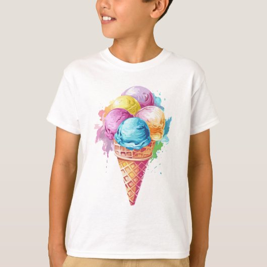 Cool & Sweet Kulfi Ice-Cream Print T-Shirt (Vorderseite)