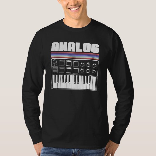 Cool Synthesizer Analog Acid Machine Nerd Synth 80 T-Shirt (Vorderseite)