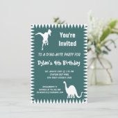 Cool T Rex Dinosaur Geburtstagsparty Einladungen (Stehend Vorderseite)