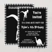 Cool T Rex Dinosaur Geburtstagsparty Einladungen (Vorne/Hinten)