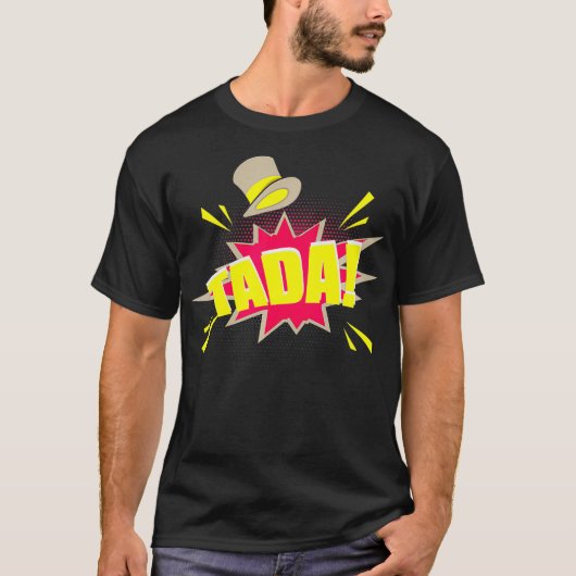 Cool Tada Magic Trick Comic Style Magicians Gesche T-Shirt (Vorderseite)