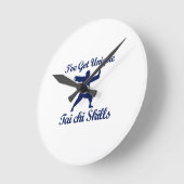 cool tai chi  designs runde wanduhr (Winkel)