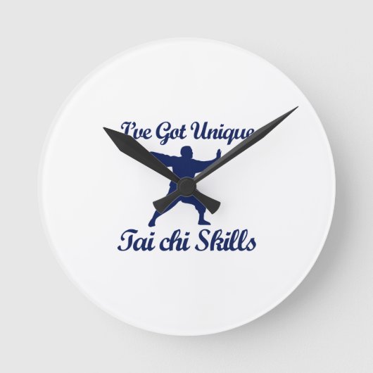 cool tai chi  designs runde wanduhr (Vorderseite)