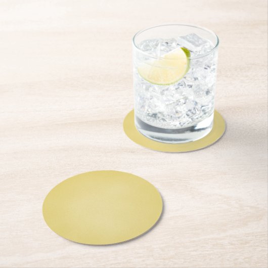 Cool Tan Grainy Look Runder Pappuntersetzer (Vor Ort)