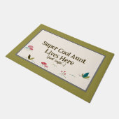 Cool Tante Funny Custom Fußmatte (Schrägansicht)