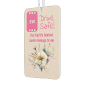 Cool Tante hinzufügen Foto-Laufwerk sicher Blumenr Autolufterfrischer (Links)