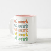 Cool Tante Modernes Retro Niedliche Geschenke für  Zweifarbige Tasse (Vorderseite Links)