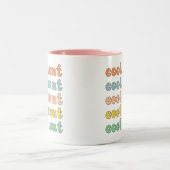 Cool Tante Modernes Retro Niedliche Geschenke für  Zweifarbige Tasse (Mittel)