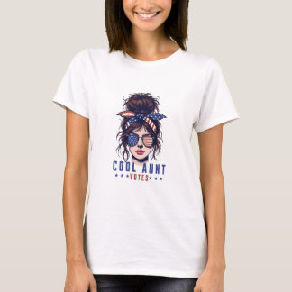 Cool Tante Wählt Vintage Unordentliche Haare Lady T-Shirt