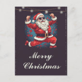 Cool tanzende Santa Claus Illustration Postkarte (Vorderseite)