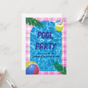 COOL! 🏖️Tauche ein in den Sommer – Poolparty-Einl Einladung