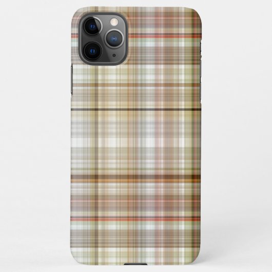 Cool Taupe Beige Dark Brown Gray Tartan Muster iPhone Hülle (Rückseite)