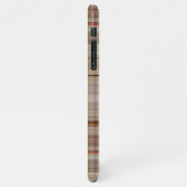Cool Taupe Beige Dark Brown Gray Tartan Muster iPhone Hülle (Linke Seite)