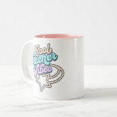 Cool Teacher Vibes Retro Styling-Geschenk Zweifarbige Tasse (Vorderseite Links)