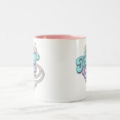 Cool Teacher Vibes Retro Styling-Geschenk Zweifarbige Tasse (Mittel)