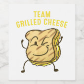 Cool Team Grilled Cheese Gift Funny Squad Toasted Weinetikett (Einzelnes Label)