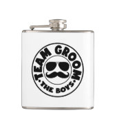 Cool Team Groom word art Wedding  Flachmann (Vorderseite)