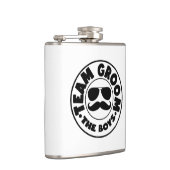 Cool Team Groom word art Wedding  Flachmann (Rechts)