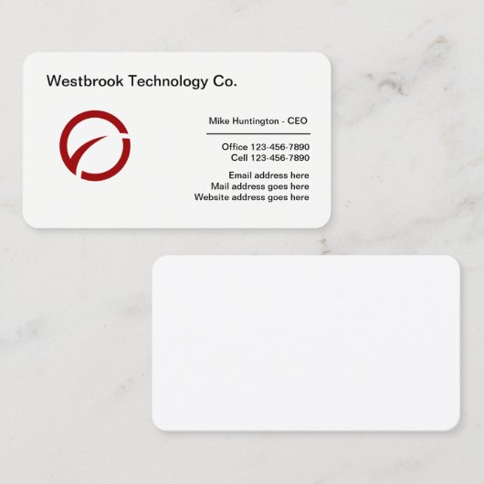 Cool-Technologie-Logo Visitenkarte (Vorne/Hinten)