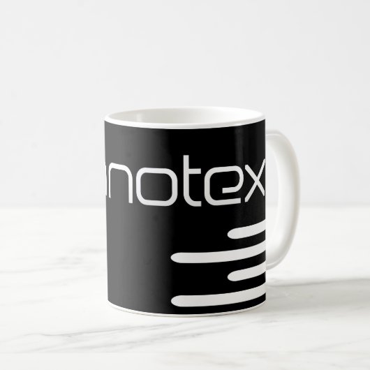 Cool Technotext Techno Text Black Kaffeetasse (VorderseiteRechts)
