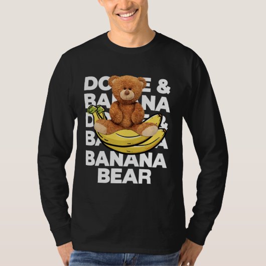 Cool Teddy Bear Banana Style Banana Bear Graphic T-Shirt (Vorderseite)