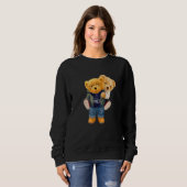 Cool Teddy Bear Boys Best Friends Style Illustrati Sweatshirt (Vorne ganz)