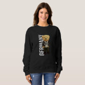 Cool Teddy Bear in German Style Illustration Graph Sweatshirt (Vorne ganz)