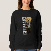Cool Teddy Bear in German Style Illustration Graph Sweatshirt (Vorderseite)