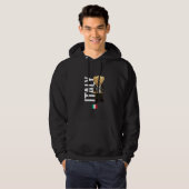 Cool Teddy Bear in Italy Style Illustration Graphi Hoodie (Vorne ganz)