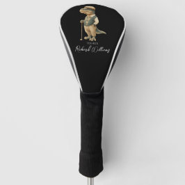 Cool Tee-Rex Golfer Dinosaur Signature Name Golf Headcover