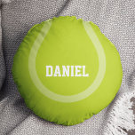 Cool Tennis Ball Rundes Kissen<br><div class="desc">Das personalisierte Sportdesign ist die perfekte Ergänzung zu jedem Baby-Kinderzimmer, Kinderzimmer, Teenagerzimmer, Studentenwohnheim, etc.</div>
