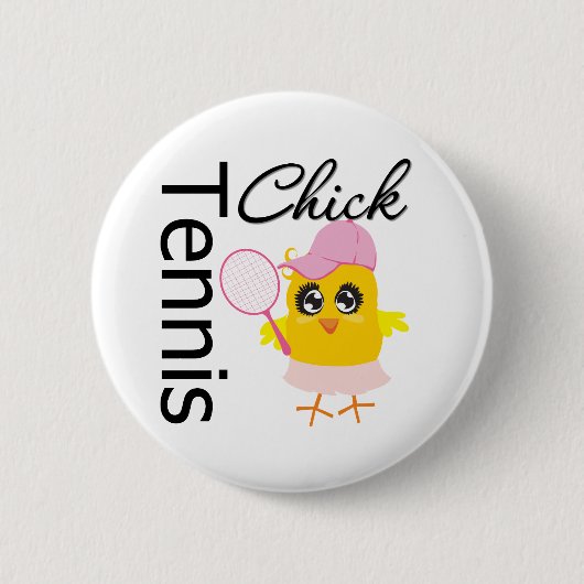 Cool Tennis Chick Button (Vorderseite)