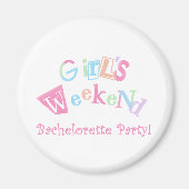 Cool Text Girls Weekend Junggeselinnen-Abschied Magnet (Vorne)