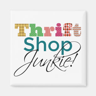 Cool Text Thrift Shop Junkie Funky und Spaß Magnet
