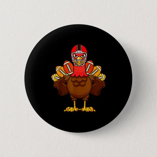 Cool Thanksgiving Football Shirt _ Gobble Player T Button (Vorderseite)