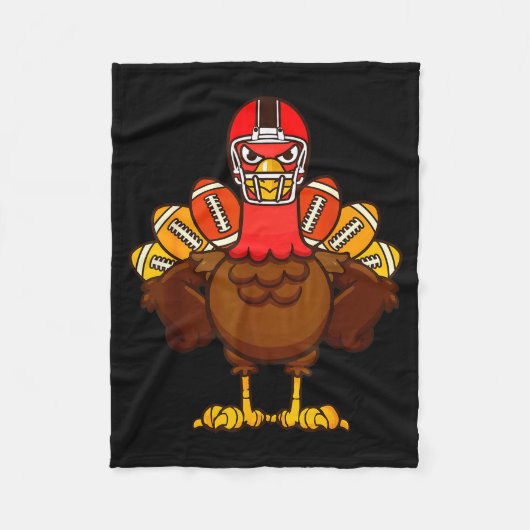 Cool Thanksgiving Football Shirt _ Gobble Player T Fleecedecke (Vorderseite)