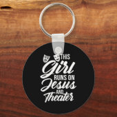 Cool Theater Art For Women Girls Musical Broadway Schlüsselanhänger (Vorderseite)