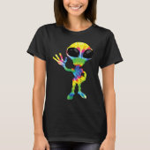 Cool Tie Dye Alien Dyed Extraterrestrial T-Shirt (Vorderseite)