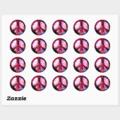 Cool Tie Dye Space Nebula Peace Sign Runder Aufkleber (Blatt)