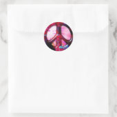 Cool Tie Dye Space Nebula Peace Sign Runder Aufkleber (Tasche)