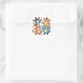 Cool Tiere Quadratischer Aufkleber (Tasche)