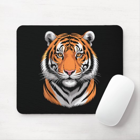 Cool Tiger Design For Men Women Siberian Tiger Lov Mousepad (Mit Mouse)