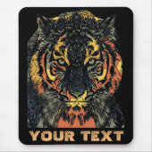 Cool Tiger Face Art Add Your Own Text Mousepad (Vorne)