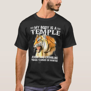 Cool Tiger mein Körper ist ein Tempel antiken und T-Shirt