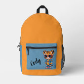 Cool Tiger Personalisiert Bedruckter Rucksack (Vorderseite)